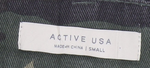 Active USA Women’s Green Camouflage Cargo Trousers Size S
