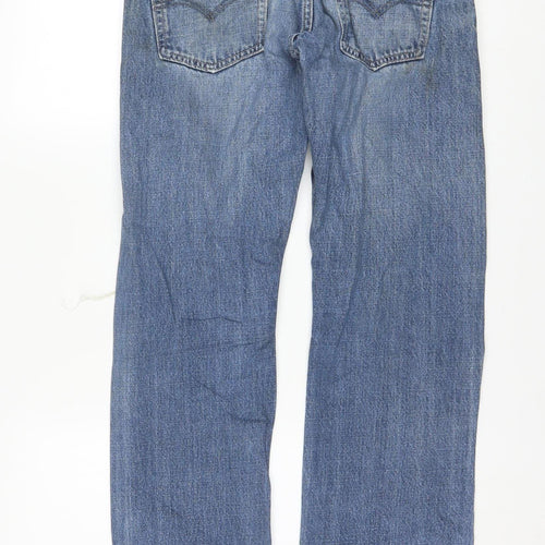 Levi's 514 Men's Blue Straight Denim Jeans W31 L30 Distressed Cotton