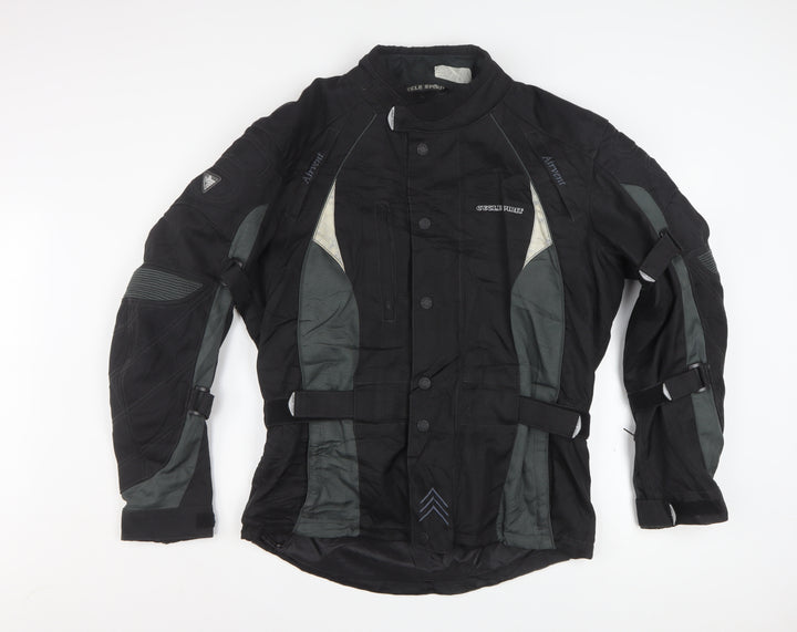 Cycle Spirit Men's Black L Motorcycle Jacket Waterproof Lined