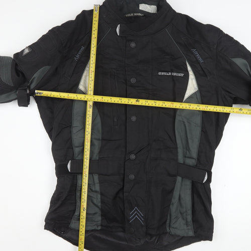 Cycle Spirit Men's Black L Motorcycle Jacket Waterproof Lined