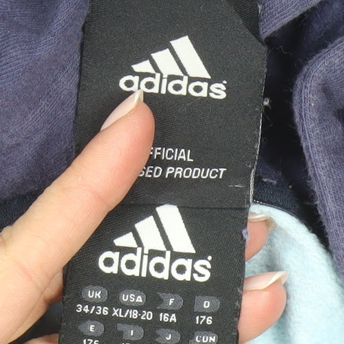 Adidas Men's Blue XL Pullover Hoodie with Football Graphic