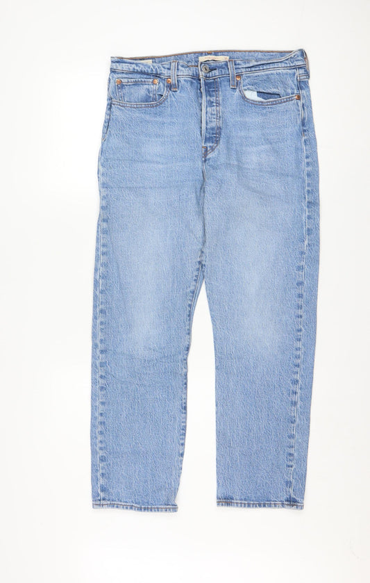Levi's Women's Blue High Rise Straight Jeans W31 L28