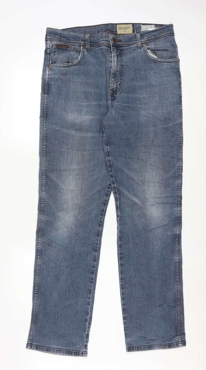 Wrangler Mens Blue Texas Straight Denim Jeans W36 L34