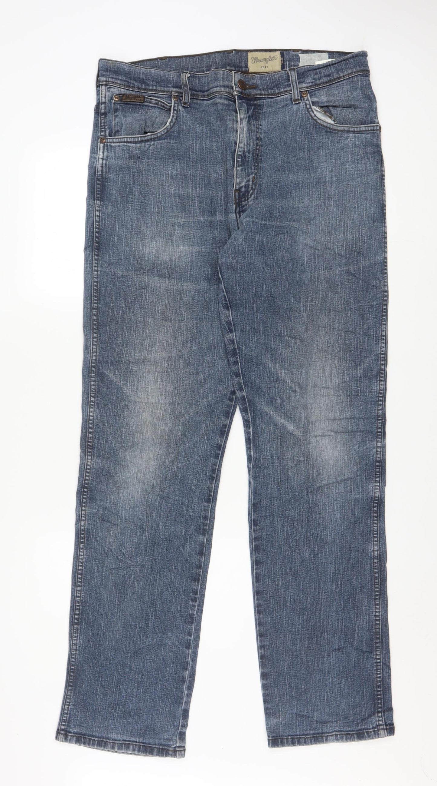 Wrangler Mens Blue Texas Straight Denim Jeans W36 L34