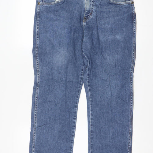 Wrangler Men Blue Regular Fit Straight Denim Jeans W33 L30