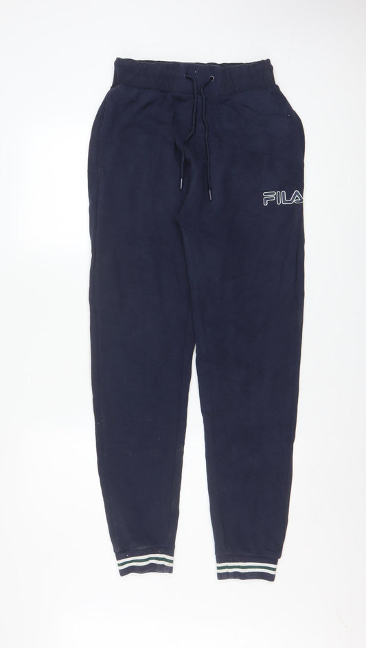 Fila Men's Blue Jogger Sweatpants Small Regular Fit Cotton Blend