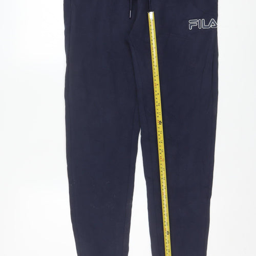 Fila Men's Blue Jogger Sweatpants Small Regular Fit Cotton Blend