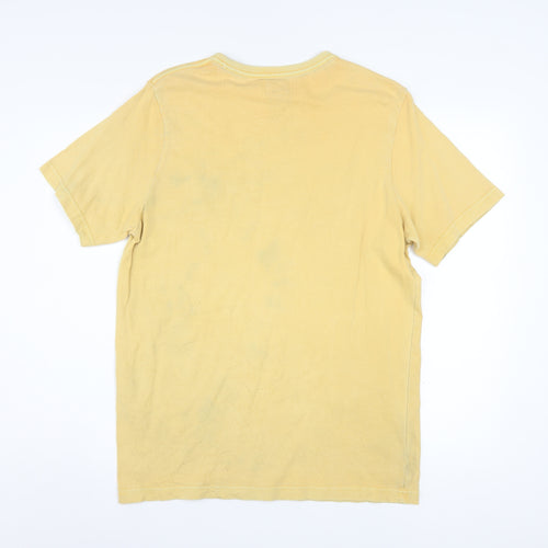 Levi's Men's Yellow Relaxed Fit Crew Neck Cotton T-Shirt Size S