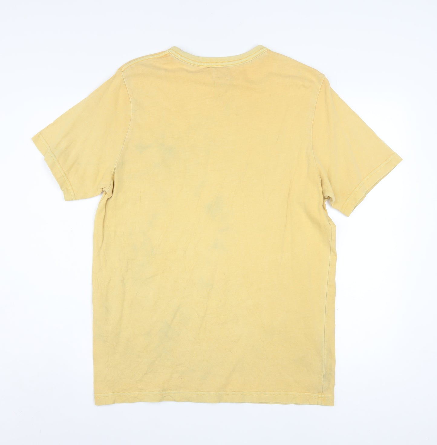 Levi's Men's Yellow Relaxed Fit Crew Neck Cotton T-Shirt Size S