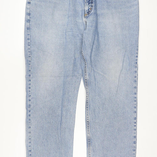 Lee Mens Blue Light Wash Straight Leg Denim Jeans Size 32x31