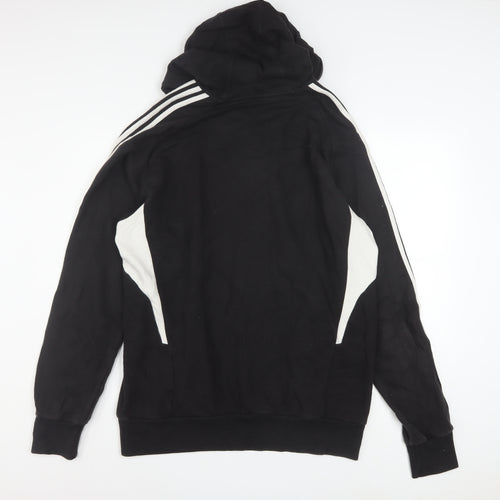 Adidas Men's Black 2XL Pullover Hoodie with Logo Detail