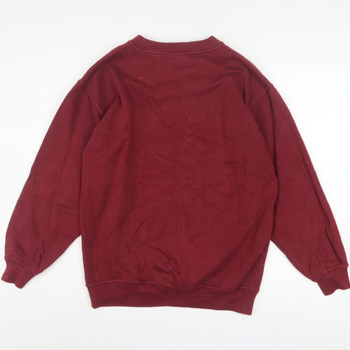 Harry Potter Men’s Red Hogwarts Pullover Sweatshirt Size S