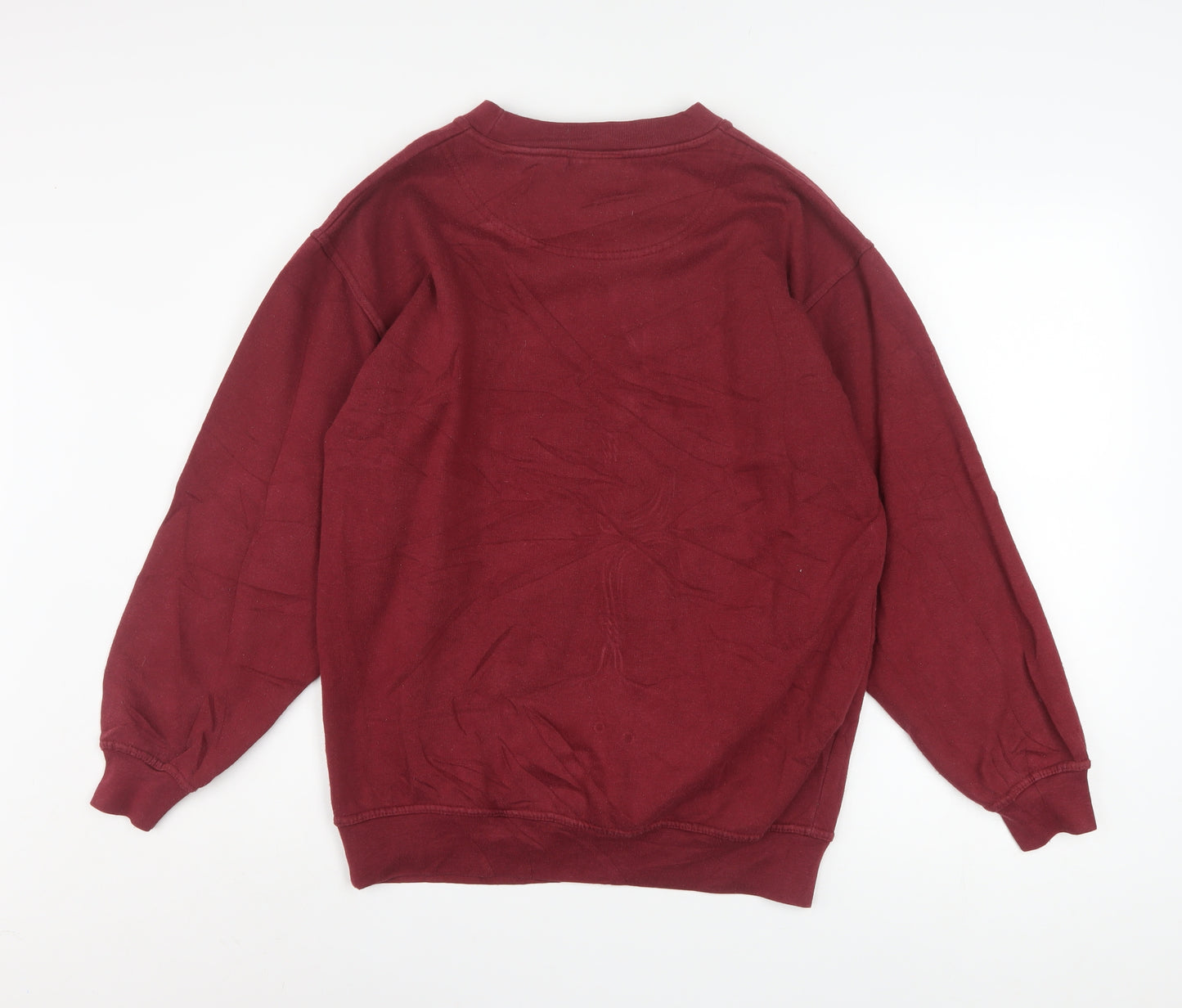 Harry Potter Men’s Red Hogwarts Pullover Sweatshirt Size S