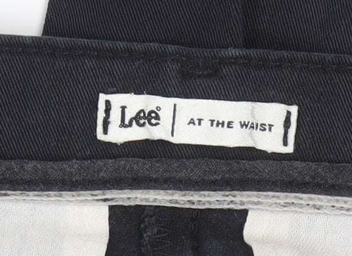 Lee Womens Black Chino Straight Leg Stretch Cotton Trousers Size 8