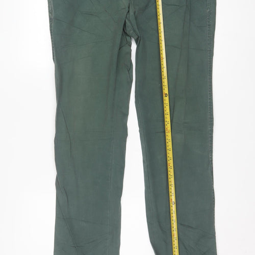 Tommy Hilfiger Men's Green 36x36 Chino Trousers Cotton Stretch