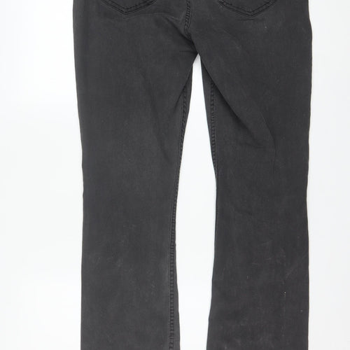 Lee Womens Black Straight Leg Jeans Size 14L Stretch Denim