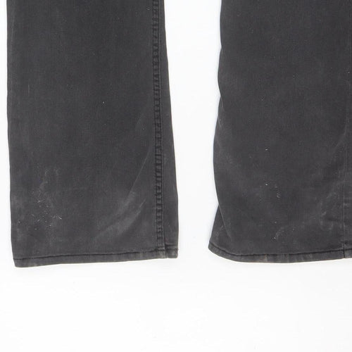 Lee Womens Black Straight Leg Jeans Size 14L Stretch Denim