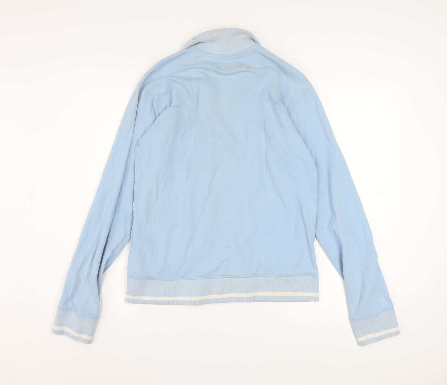 Reebok Women's Blue Track Jacket Size 16 Full Zip Cotton Blend