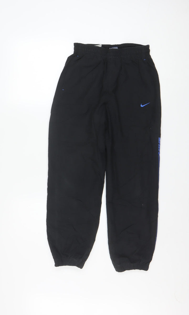 Nike Boys Black Jogger Trousers 10-12 Years Lightweight Polyester Sportswear