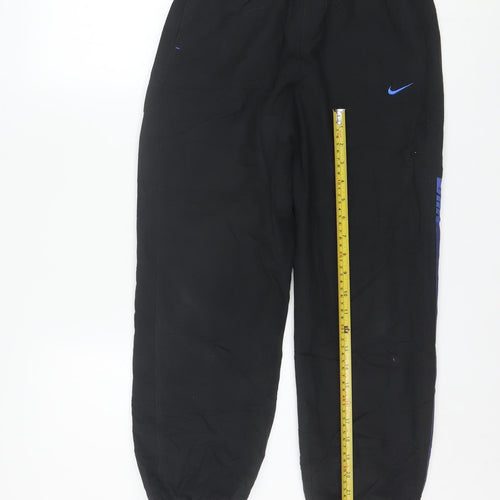 Nike Boys Black Jogger Trousers 10-12 Years Lightweight Polyester Sportswear