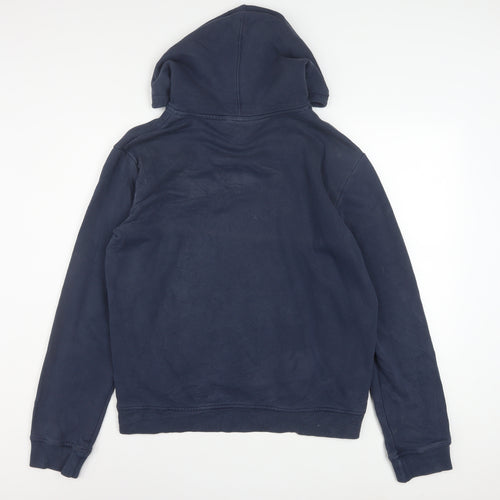 Adidas Men's Blue Pullover Hoodie L Fleece Logo Sweatshirt