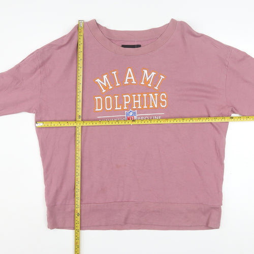 Victoria Sport Women’s Pink Miami Dolphins Pullover Sweatshirt L