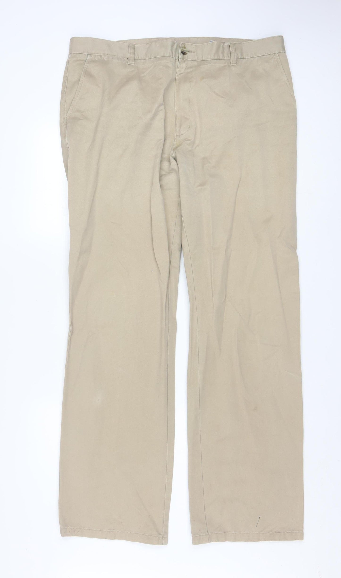 U.S. Polo Assn. Men’s Beige Chino Trousers 44in Waist Cotton