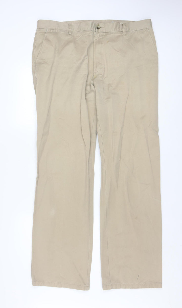 U.S. Polo Assn. Men’s Beige Chino Trousers 44in Waist Cotton