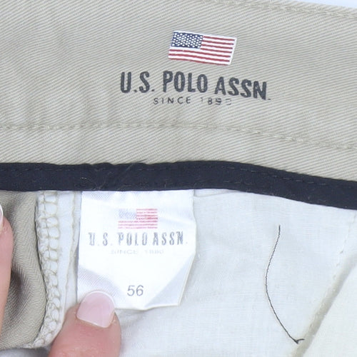 U.S. Polo Assn. Men’s Beige Chino Trousers 44in Waist Cotton