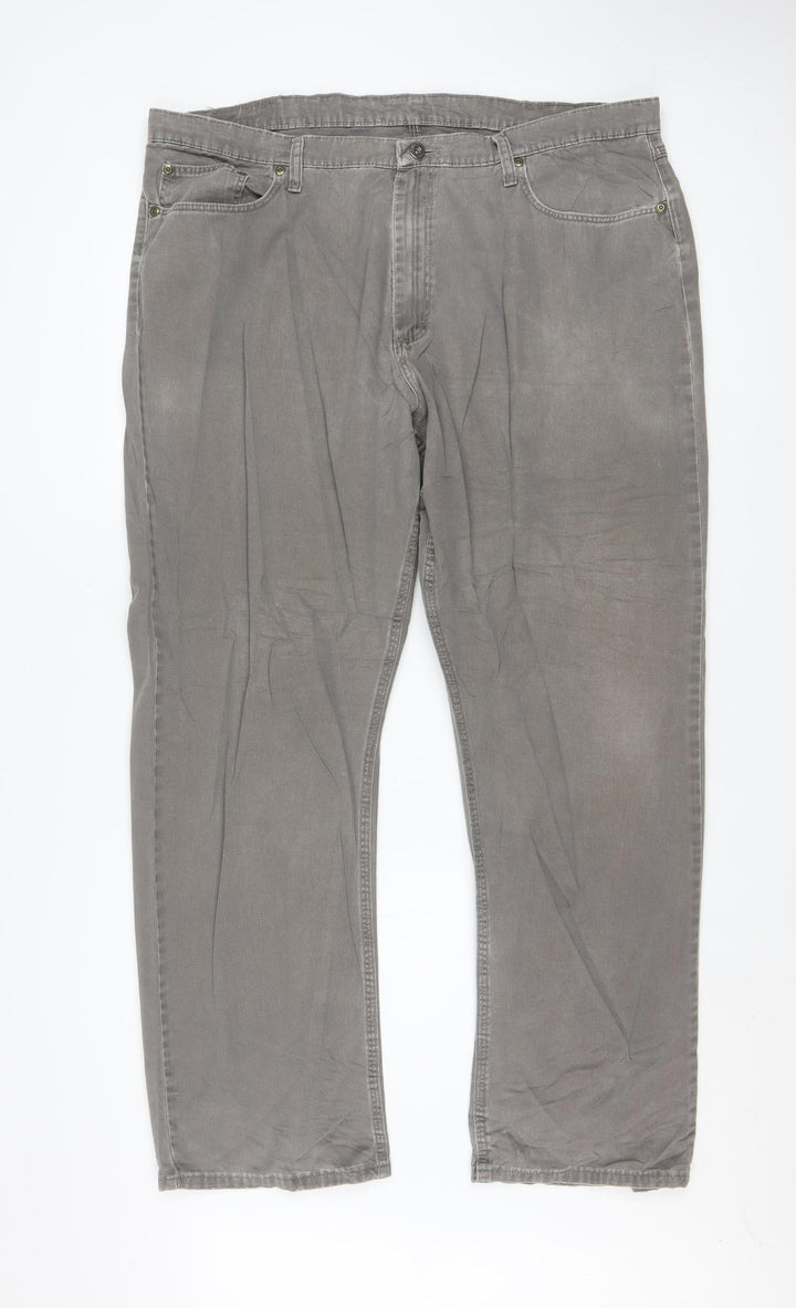Wrangler Men's Grey Straight Fit Jeans 40x32 100% Cotton