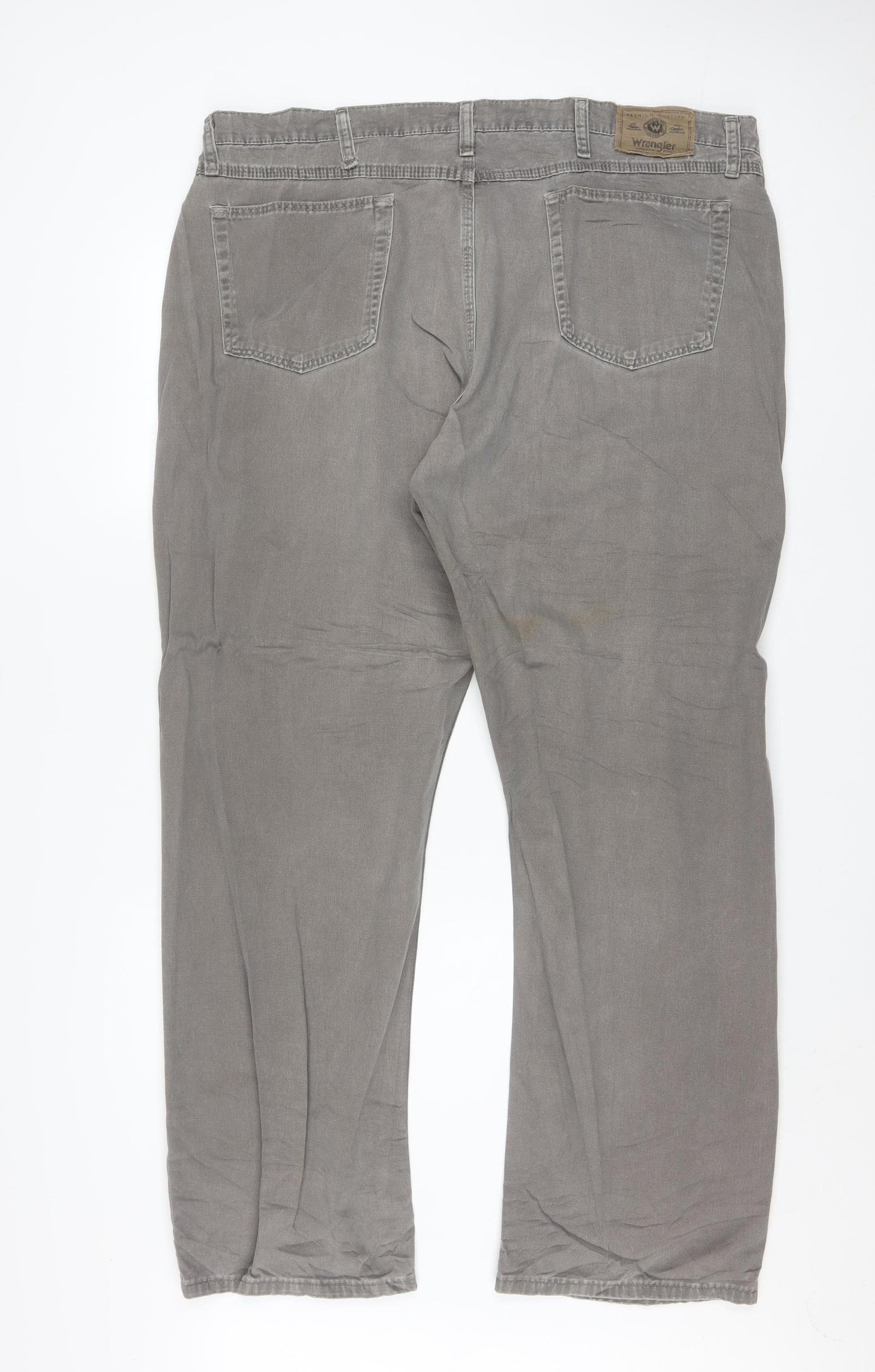 Wrangler Men's Grey Straight Fit Jeans 40x32 100% Cotton