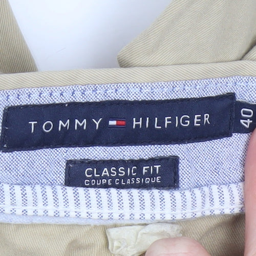 Tommy Hilfiger Men's Beige Classic Fit Chino Shorts Size 40