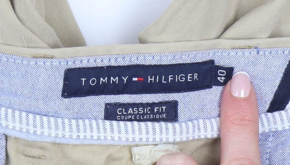 Tommy Hilfiger Men's Beige Classic Fit Chino Shorts Size 40