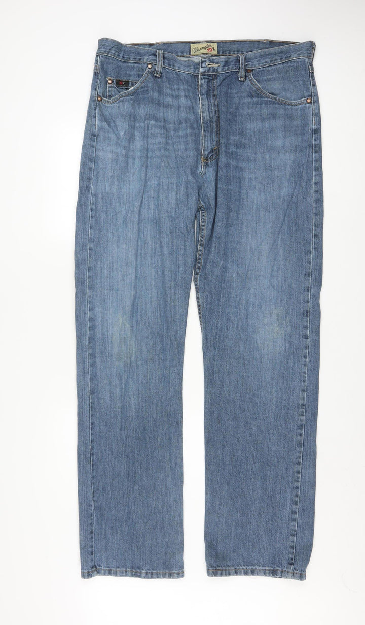 Wrangler 20X Men’s Blue Straight Fit 36x34 Denim Jeans