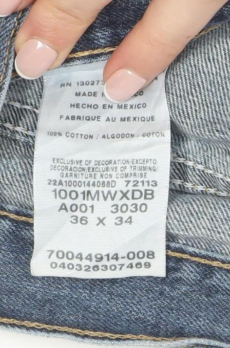 Wrangler 20X Men’s Blue Straight Fit 36x34 Denim Jeans
