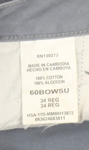Wrangler Men’s Grey Cargo Shorts Size 34 Regular Cotton