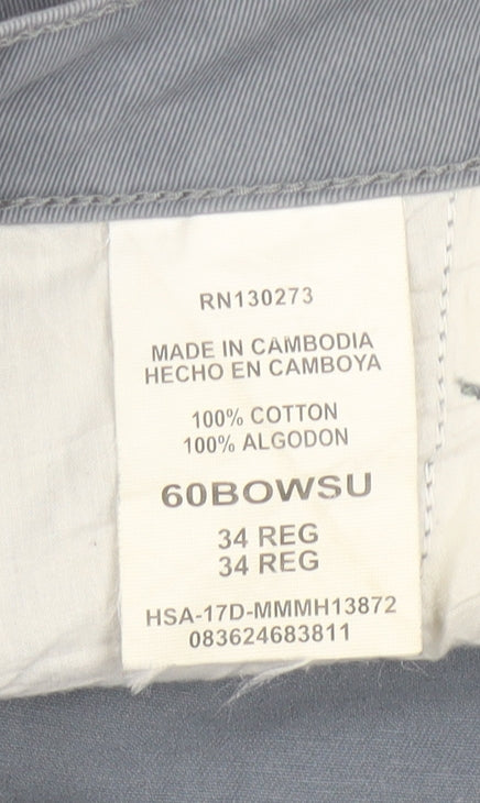 Wrangler Men’s Grey Cargo Shorts Size 34 Regular Cotton