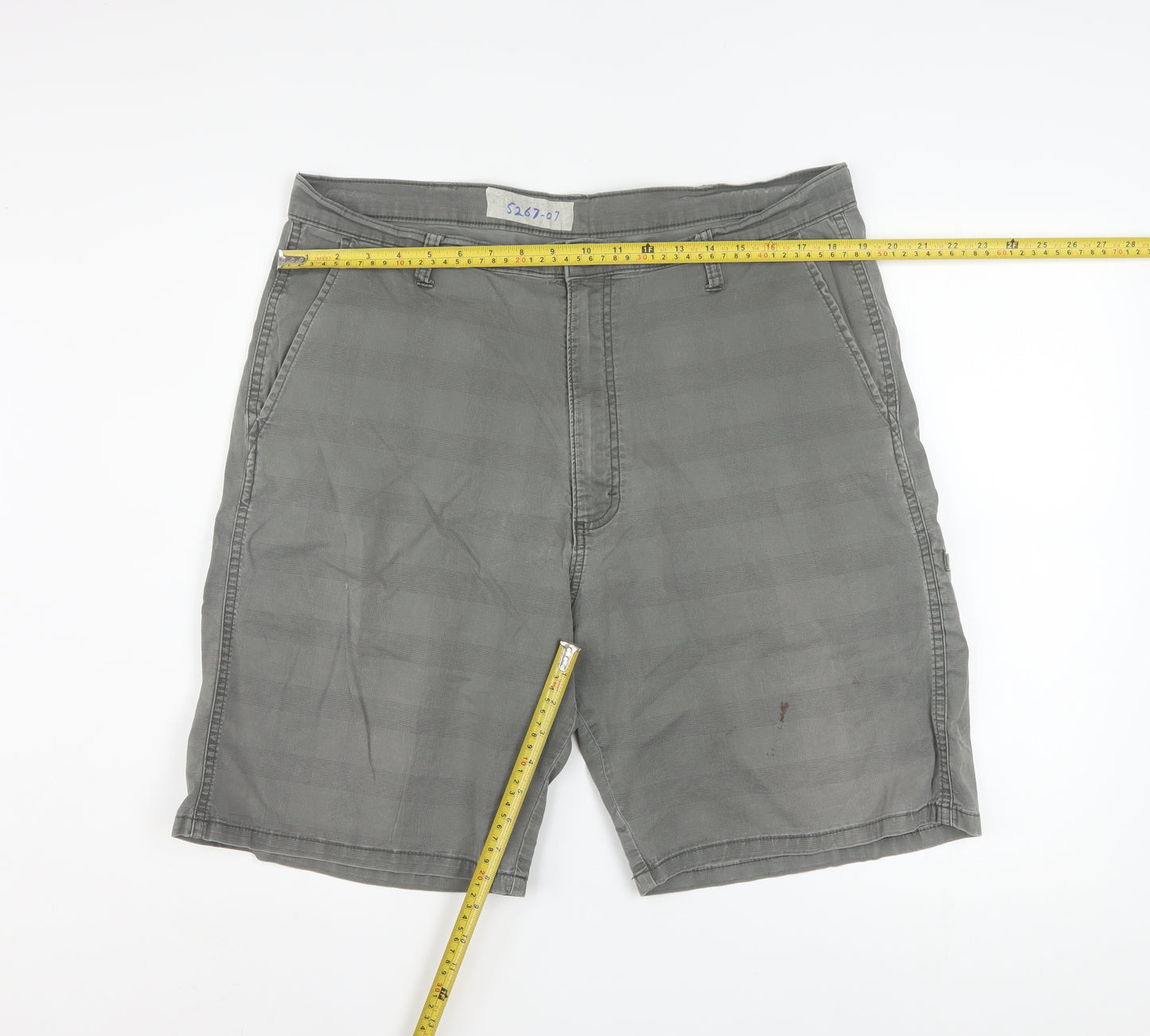 Wrangler Men's Grey Chino Shorts Size 36 Regular Fit Cotton Stretch