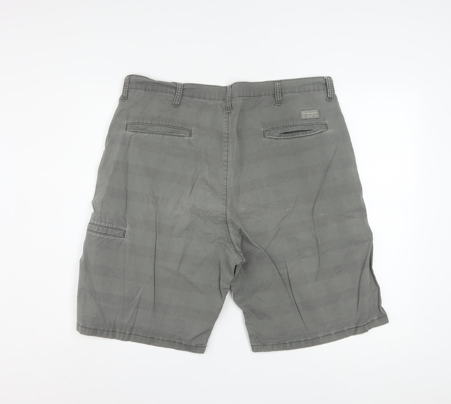 Wrangler Men's Grey Chino Shorts Size 36 Regular Fit Cotton Stretch