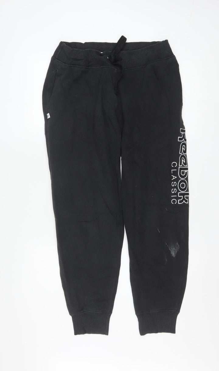 Reebok Classic Women's Black Jogger Sweatpants Size M Cotton Blend