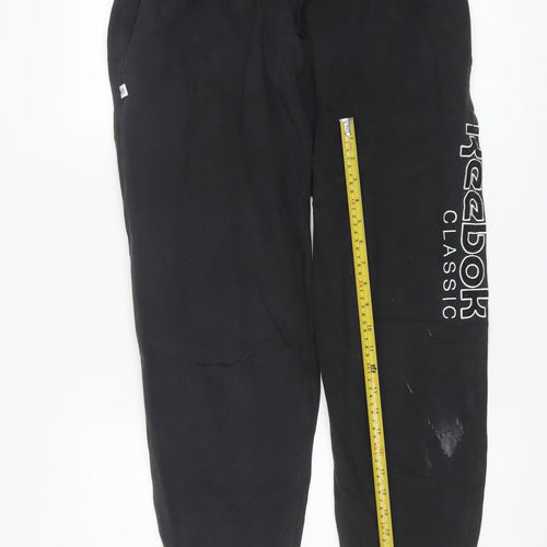 Reebok Classic Women's Black Jogger Sweatpants Size M Cotton Blend