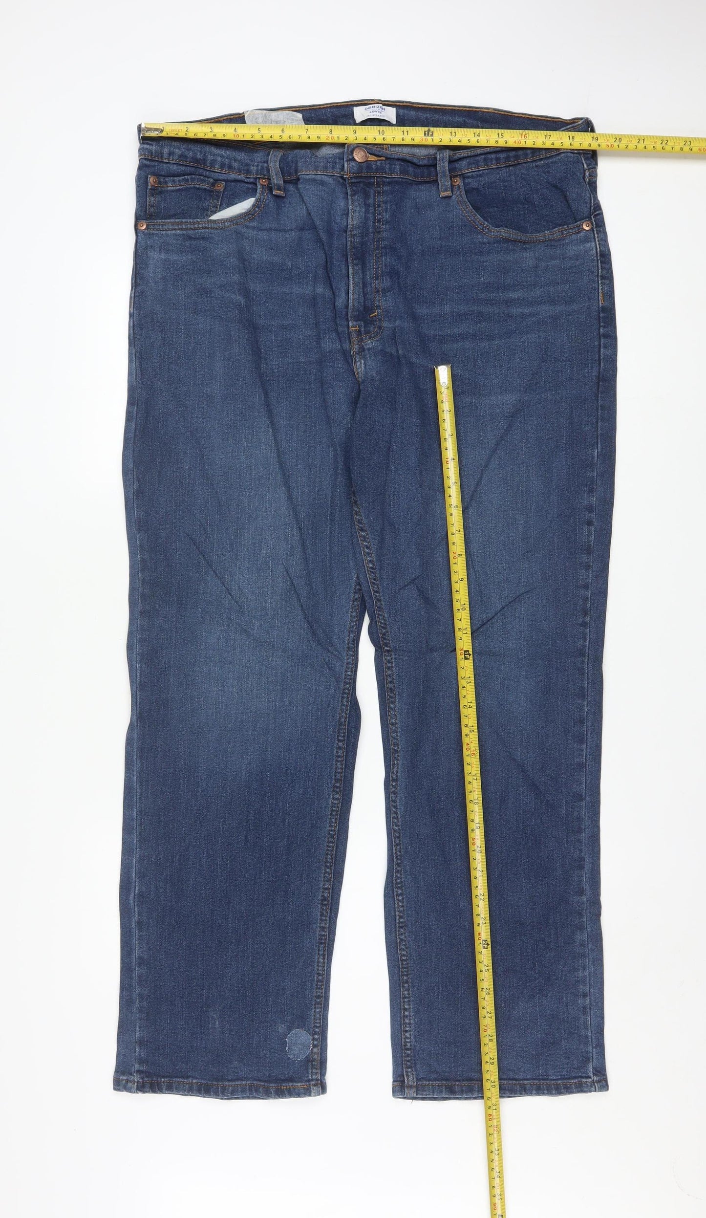 Levi's Denizen Men's Blue Regular Fit Straight Leg Jeans W38 L30