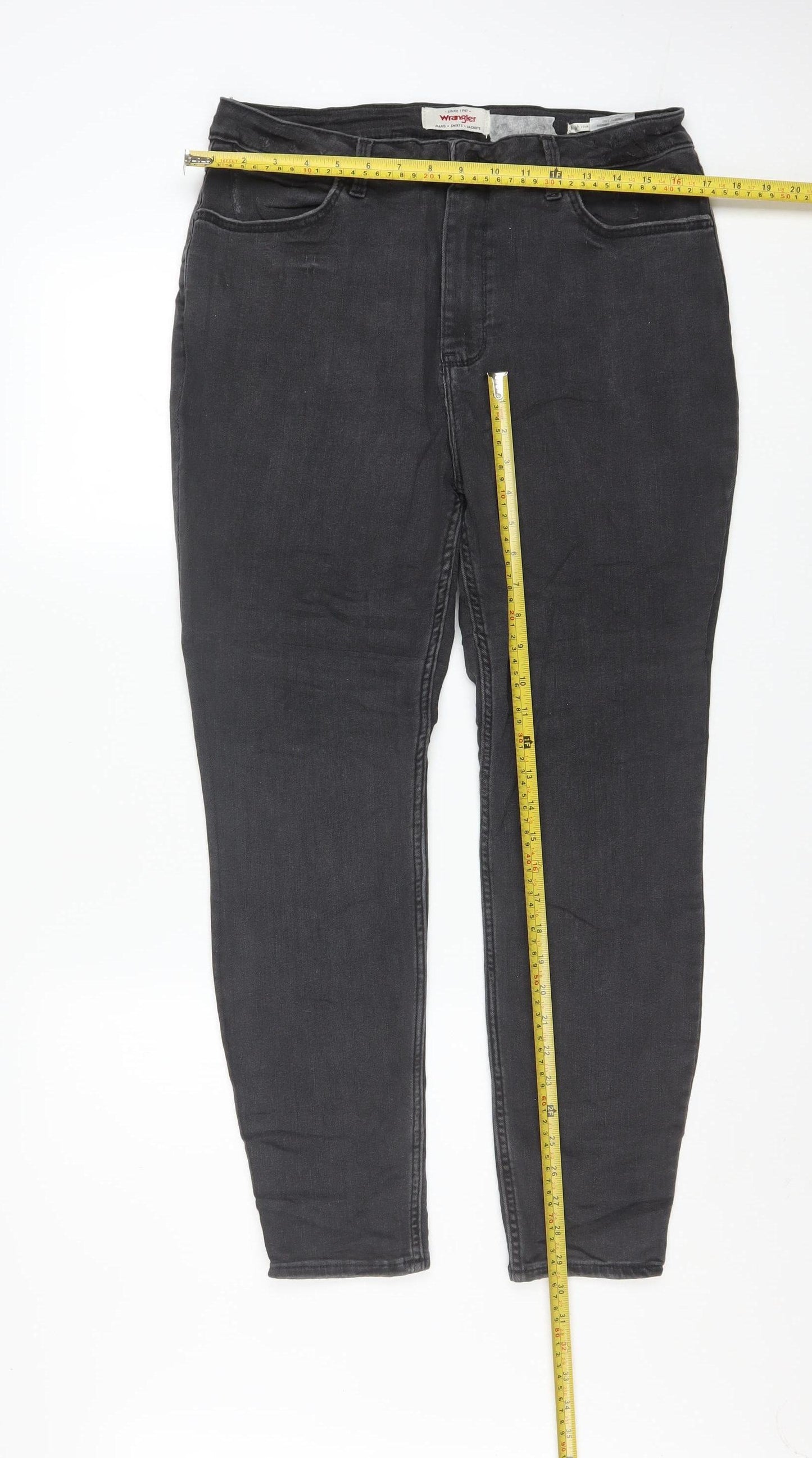 Wrangler Women's Black High Rise Skinny Jeans Size 14