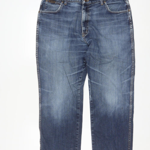 Wrangler Men's Blue 38W 30L Texas Stretch Straight Denim Jeans