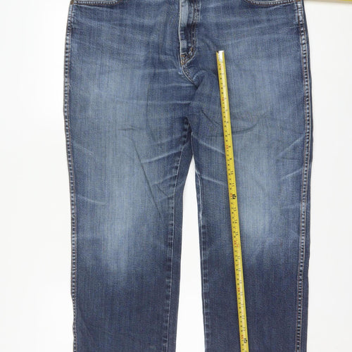 Wrangler Men's Blue 38W 30L Texas Stretch Straight Denim Jeans