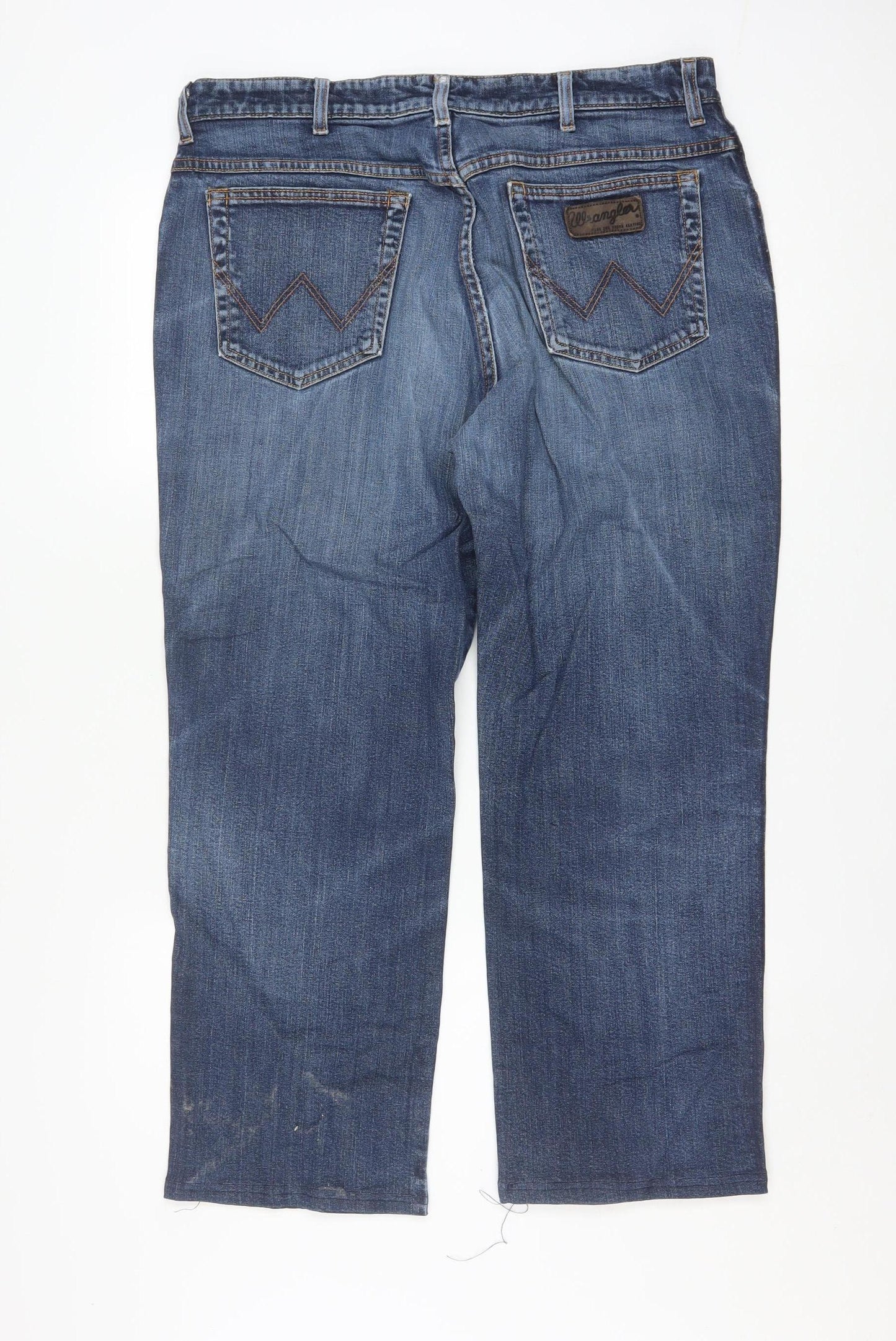 Wrangler Men's Blue 38W 30L Texas Stretch Straight Denim Jeans