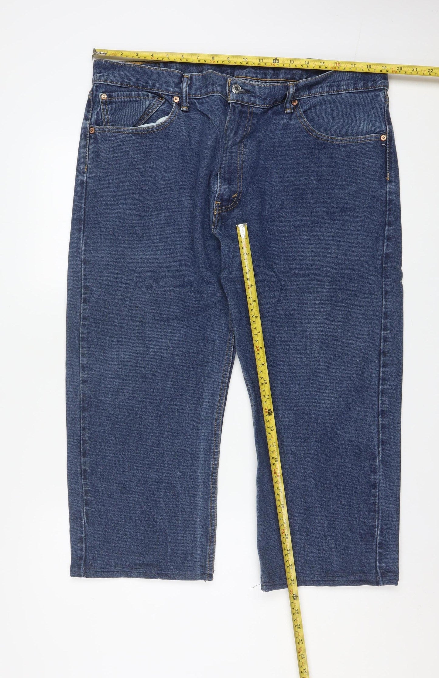 Levi's Men's Blue 505 Straight Fit Denim Jeans W40 L30