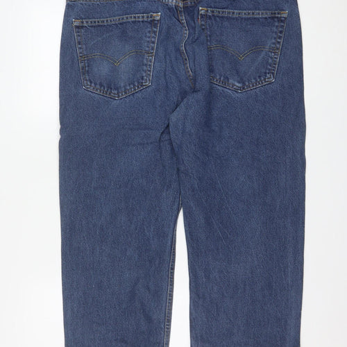 Levi's Men's Blue 505 Straight Fit Denim Jeans W40 L30
