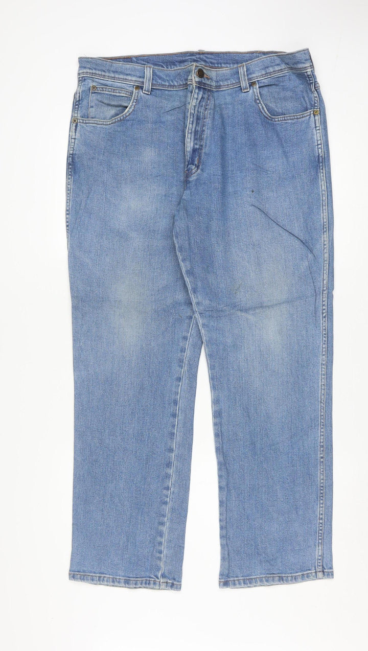 Wrangler Men's Blue Regular Fit Straight Jeans W38 L30
