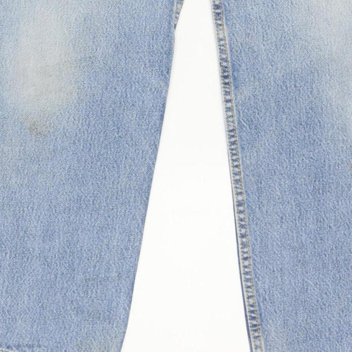 Lee Men's Blue 33x30 Straight Leg Denim Jeans Retro Style